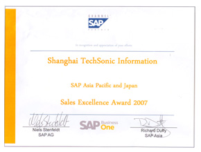 SAP 全球至尊合作伙伴提名并获得第二名